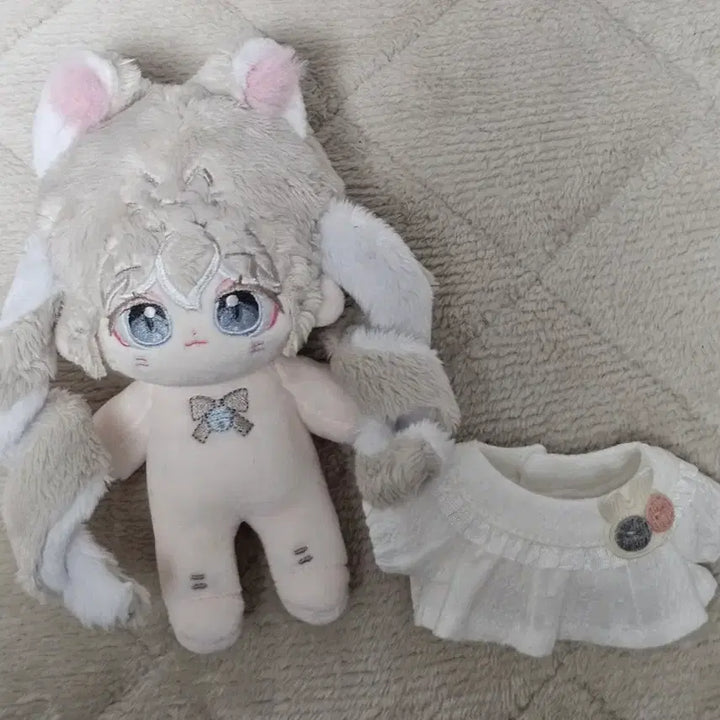[BUNJANG] 10cm Unattributed Cotton Doll Sina (Includes Outfit) Bundle Set / 10cm 솜인형 무속성 시나 뼈깅(옷 포함 일괄)