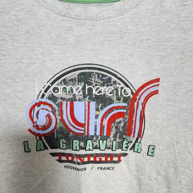 [BUNJANG] TIME Grey Short Sleeve T-Shirt / 회색 Surf 반팔 티셔츠
