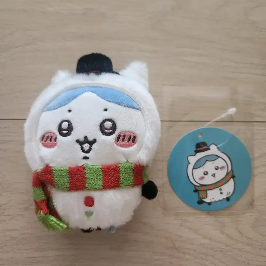 [BUNJANG] Hachiware Christmas Holiday Snowman Mascot Plush / 하치와레 크리스마스 홀리데이  눈사람 마스코트인형 팔아요!