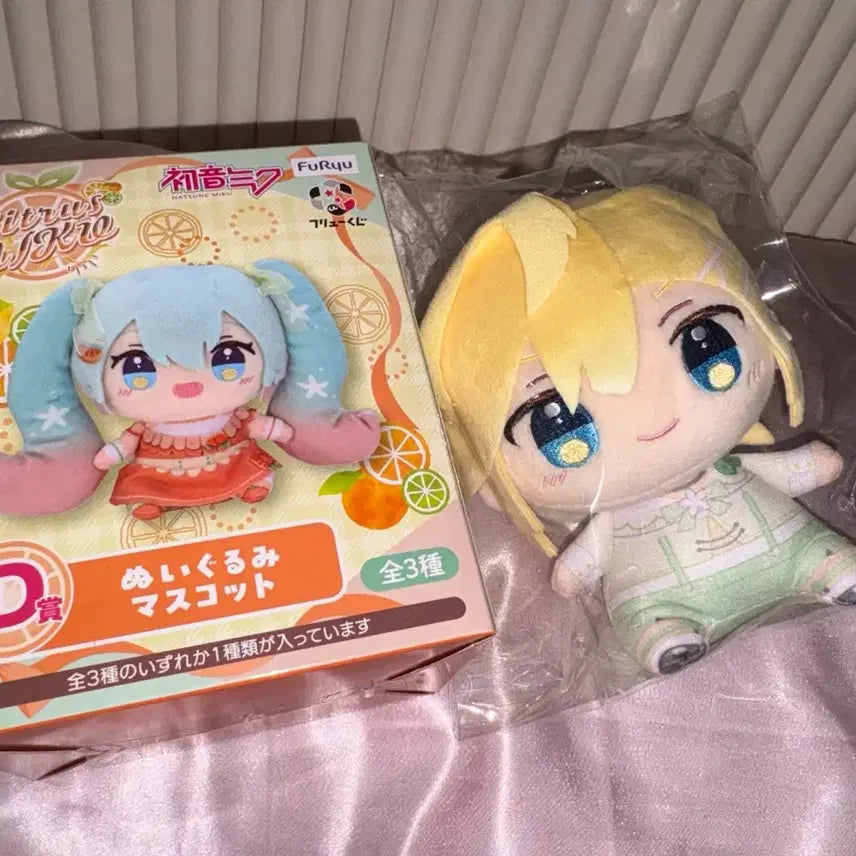[BUNJANG] Furyu Kuji Hatsune Miku Citrus Miku D Prize Ren Noodle Plush Doll / 후류 쿠지 하츠네미쿠 시트러스 미쿠 D상 렌 누이구루미 인형 미개봉 판매