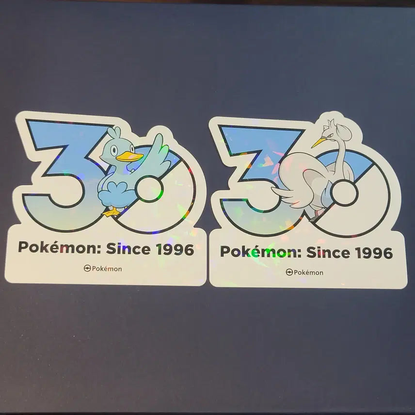 [BUNJANG] Pokémon 30th Anniversary Logo Sticker Bundle Set (Kojibori, Swanna) / [한정판] 30주년 로고스티커 - 5세대 &