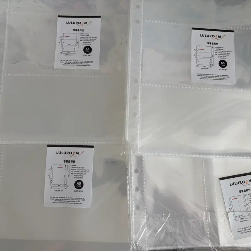 [BUNJANG] Rururum Binder Original Ticket Inner Pages, 1 Pocket / 루루룸 바인더 오리지널 티켓 속지 3포켓, 1포켓