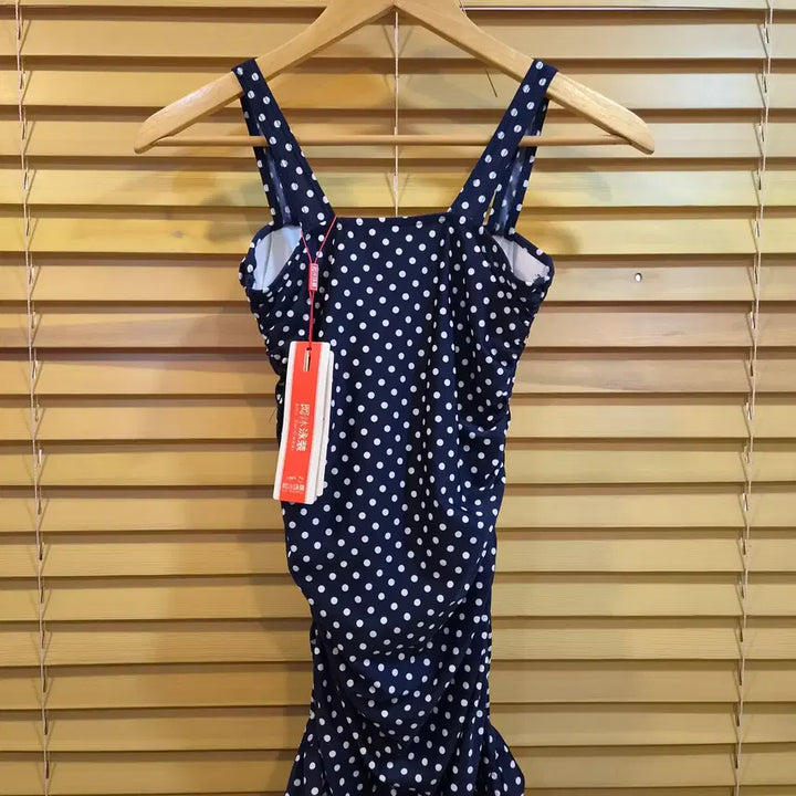 [BUNJANG] Amu Swimwear Polka Shirring Swimsuit Navy Size M / 새제품)Amu swimwear 여성 도트셔링수영복 M사이즈