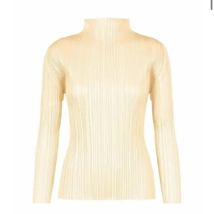 [BUNJANG] Pleats Please Top New Basic Light Beige Size 3 / 플리츠 플리즈 탑 뉴베이직 라이트 베이지 3사이즈