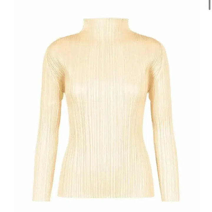 [BUNJANG] Pleats Please Top New Basic Light Beige Size 3 / 플리츠 플리즈 탑 뉴베이직 라이트 베이지 3사이즈