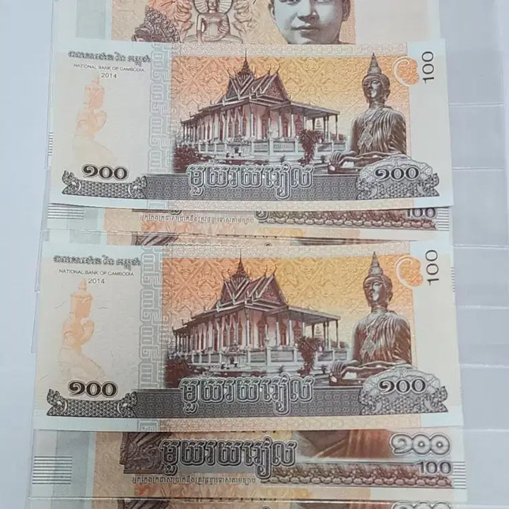 [BUNJANG] Cambodia 100 Riel Banknotes (10 pcs) / 캄보디아 100리엘 지폐              10장