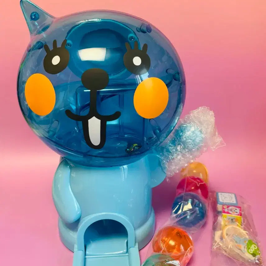 [BUNJANG] Limited Edition Qoo Character Gashapon Machine Toy + Capsule with Rare Qoo Keychain &amp; Blocks / 한정 Qoo 캐릭터 뽑기 기계 완구 + 캡슐 장난감 희귀