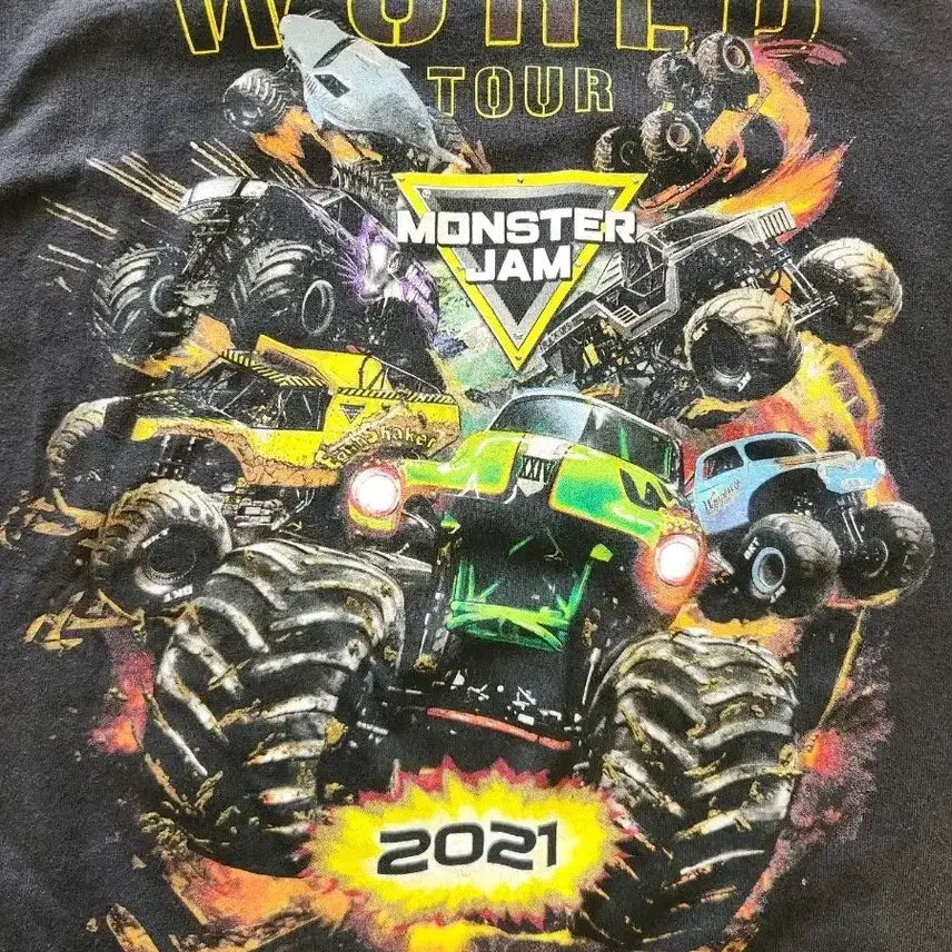 [BUNJANG] Monster Jam 2021 World Tour T-Shirt / Monster Jam 2021 월드투어 반팔 티셔츠 M