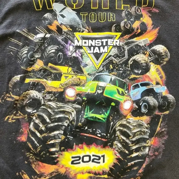 [BUNJANG] Monster Jam 2021 World Tour T-Shirt / Monster Jam 2021 월드투어 반팔 티셔츠 M