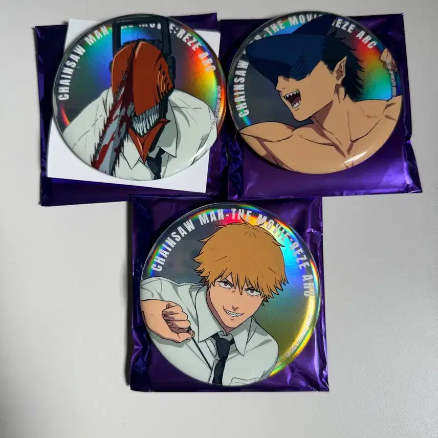 [BUNJANG] Chainsaw Man Aurora Big Can Badge Set Denji Power Beam / 체인소맨 오로라 빅 캔뱃지 도쿄 베이스야드 덴지 파워 빔 일괄
