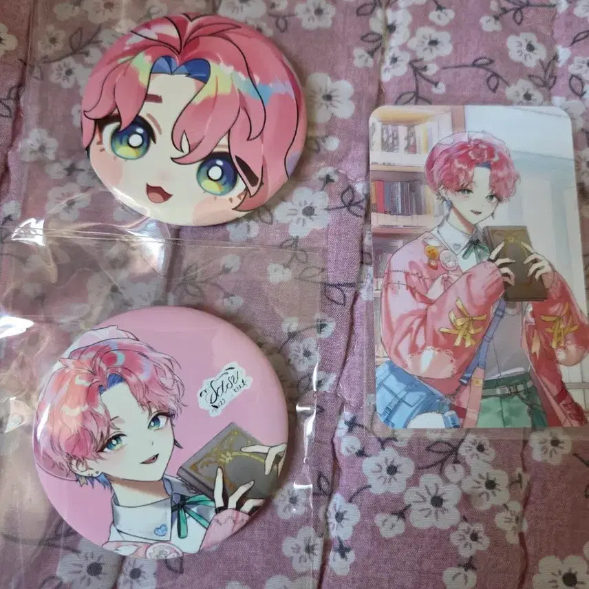 [BUNJANG] Momose Setsu Photocard &amp; Badge Set / 바라바라 모모세 세츠 포카+뱃지 세트