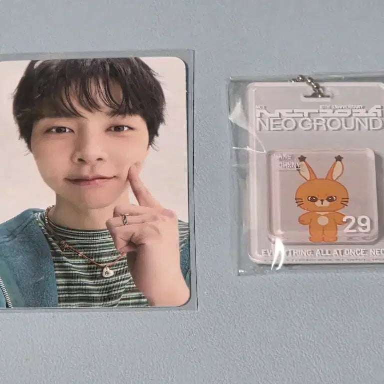 [BUNJANG] NCT Neo Ground 10th Anniversary Johnny Photocard + Keyring / NCT 10주년 네오 그라운드 팝업 쟈니 포카 + 키링