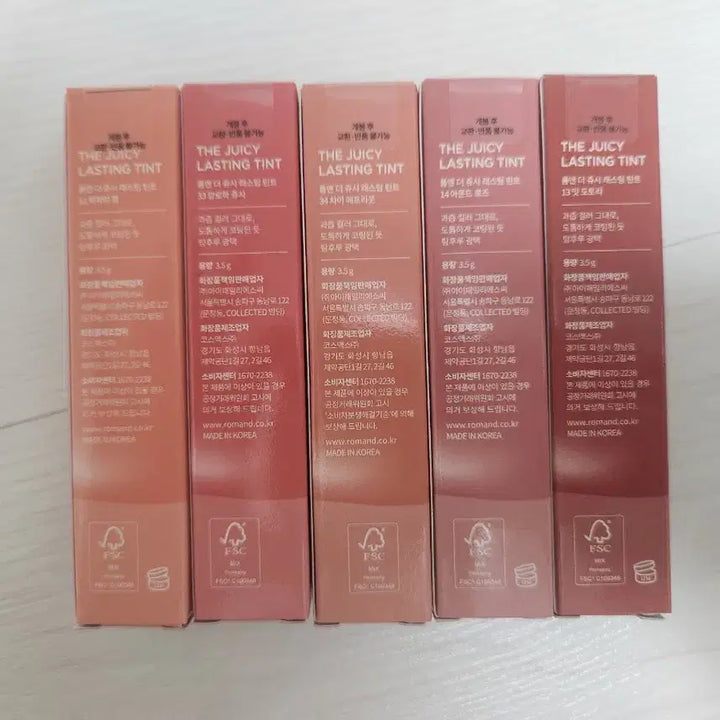 [BUNJANG] Rom&amp;nd The Juicy Lasting Tint (Sealed) / 미개봉) 롬앤 더 쥬시 래스팅 틴트