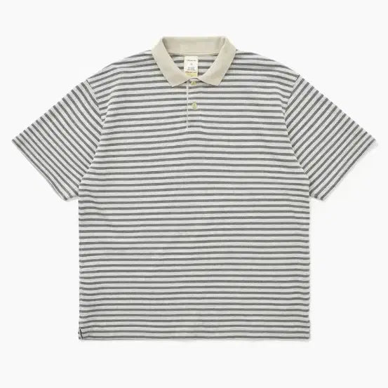 [BUNJANG] Acne Studios 26SS Striped Polo T-shirt Grey / [XL]카키스 26SS 스트라이프 폴로 티셔츠 그레이