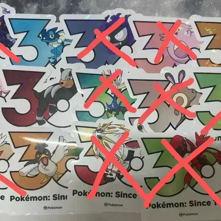 [BUNJANG] Pokemon 30th Anniversary Stickers / 포켓몬 30주년 기념 스티커 판매