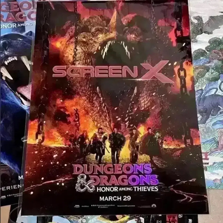 [BUNJANG] Dungeons &amp; Dragons IMAX 4DX ScreenX Poster Art Card / 던전앤드래곤 아이맥스 4DX 포스터 포디 포디엑스 스크린엑스 아트카드
