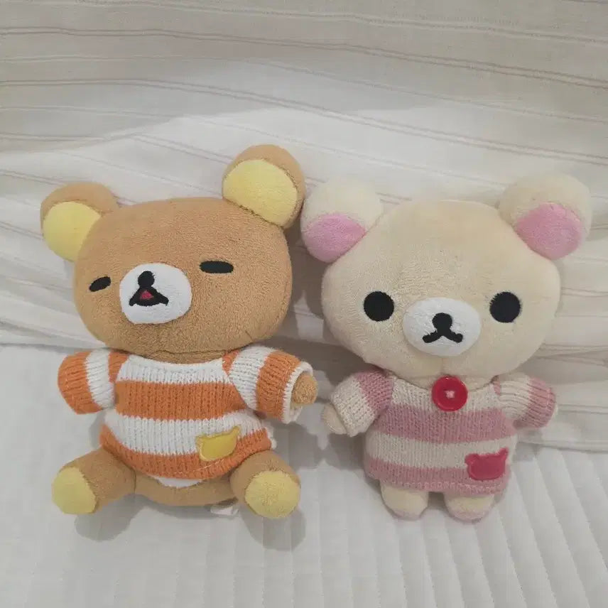 [BUNJANG] Vintage Rilakkuma Korilakkuma Knitted Set / 고전 니트 리락쿠마 코리락쿠마 택없음(세트판매)