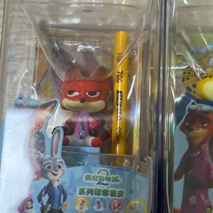 [SOLD OUT] (정가이하) 주토피아2 피규어 연필 스탬프 세트 6종