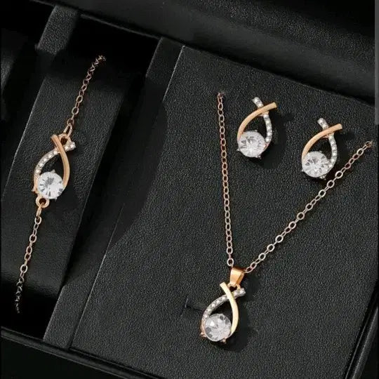 [BUNJANG] Savana Cubic Accessory Set (4pcs) / 사바나 큐빅 악세사리 세트 (4pcs)