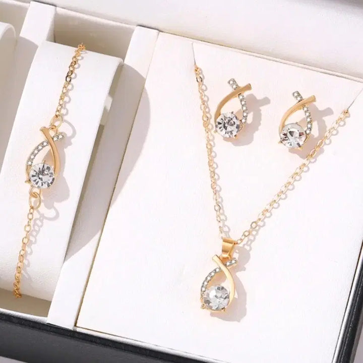 [BUNJANG] Savana Cubic Accessory Set (4pcs) / 사바나 큐빅 악세사리 세트 (4pcs)
