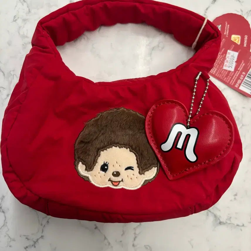 [BUNJANG] Monchhichi MiniSo Authentic Shoulder Bag Red / 몬치치 미니소 정품 가방