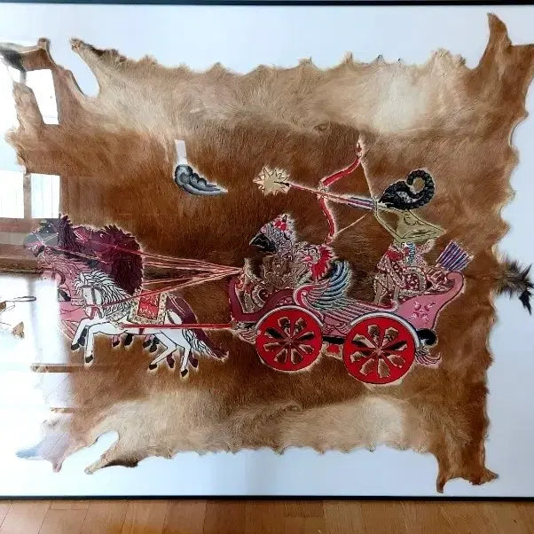 [BUNJANG] Wayang Kulit Leather Art Piece / 와양 쿨릿 가죽 그림 공예품