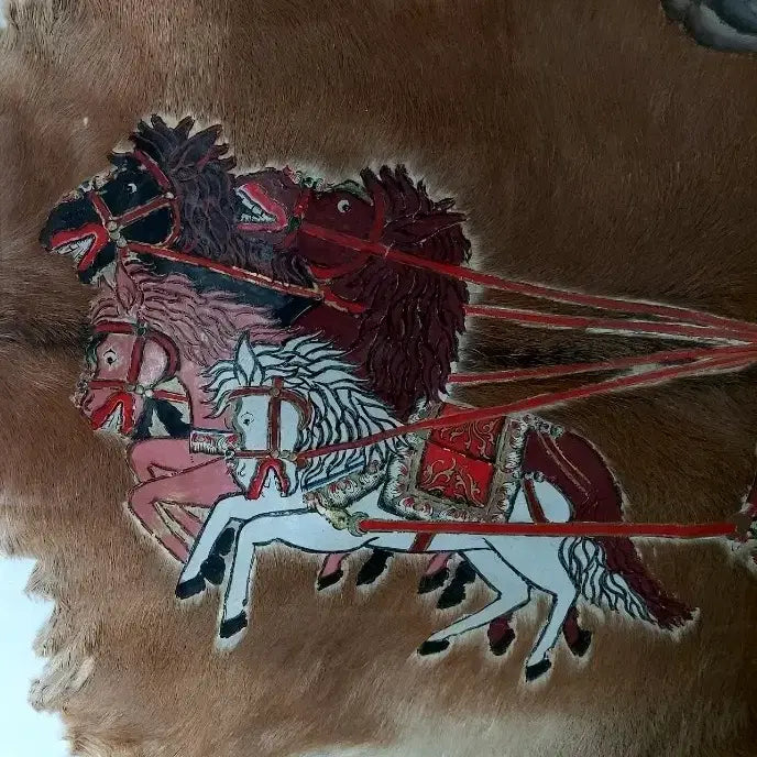 [BUNJANG] Wayang Kulit Leather Art Piece / 와양 쿨릿 가죽 그림 공예품