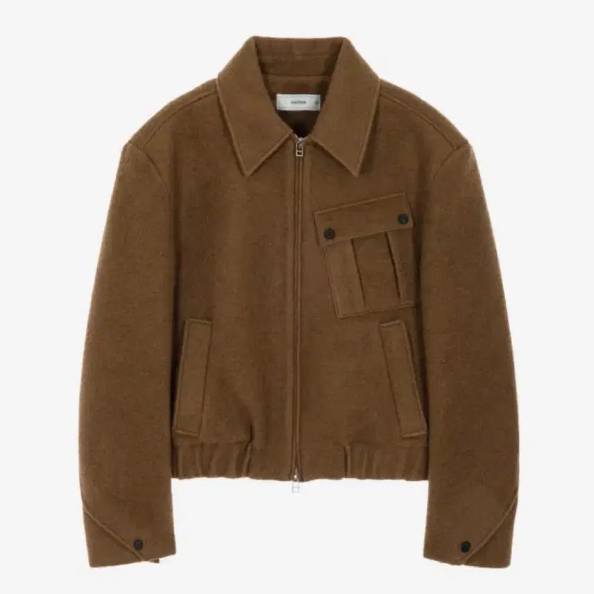 [BUNJANG] WAVINESS Crooked Jacket Brown Size 2 / 웨이비니스 크룩드 자켓 브라운 2