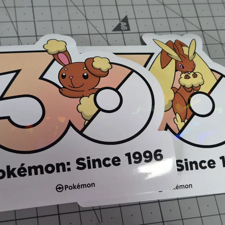 [BUNJANG] Pokemon 30th Anniversary Logo Sticker Set - Lopunny &amp; Buneary / 포켓몬 30주년 로고 스티커 이어롭, 이어롤 판매합니다.