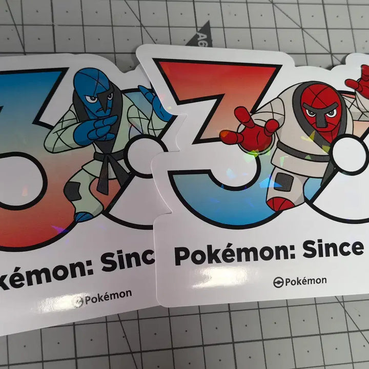 [BUNJANG] Pokemon 30th Anniversary Logo Stickers: Tattling and Throwing / 포켓몬 30주년 로고 스티커 타격귀, 던지미 판매합니다.