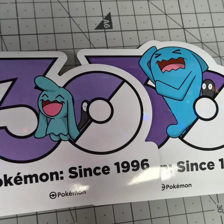 [BUNJANG] Pokemon 30th Anniversary Logo Stickers: Sobble &amp; Drizzile / 포켓몬 30주년 로고 스티커 마자, 마자용 판매합니다.