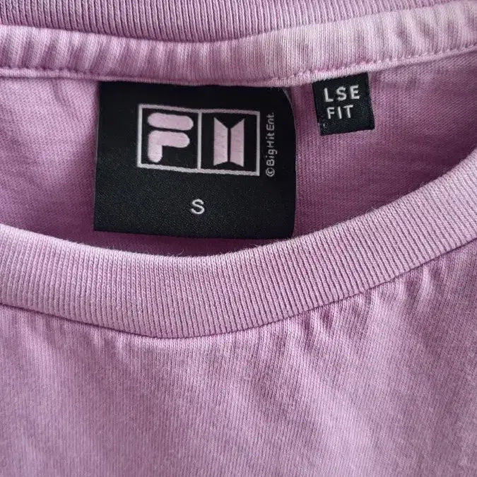 [BUNJANG] BTS x FILA Collaboration Purple T-Shirt / 방탄소년단 BTS 휠라 콜라보 보라색 반팔 셔츠 정품