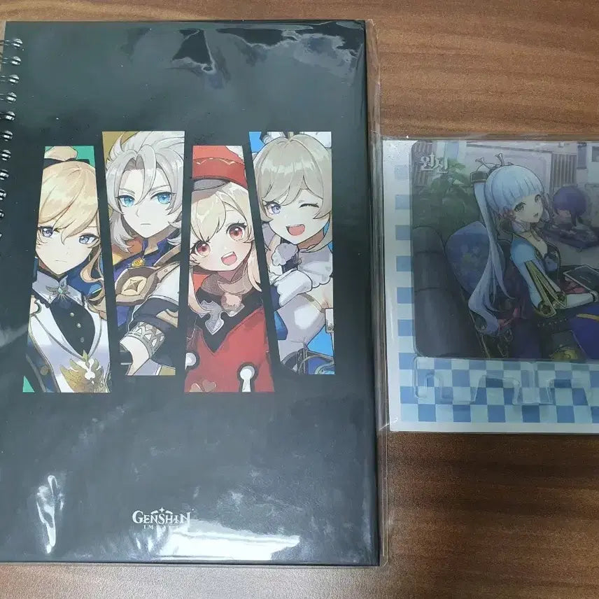 [BUNJANG] Genshin Impact Ayaka Acrylic Stand &amp; Spring Notebook Set / 원신 스프링노트, 아야카 아크릴 스탠드