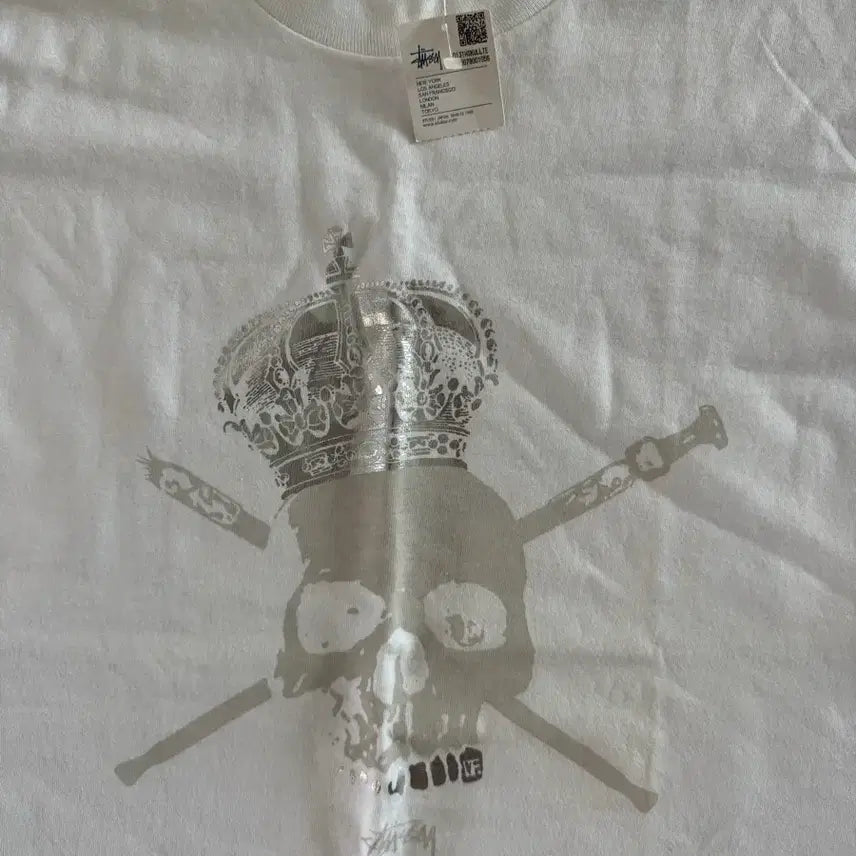 [BUNJANG] Stussy Skull Crown Logo T-Shirt / 스투시 해골왕관 로고 티셔츠