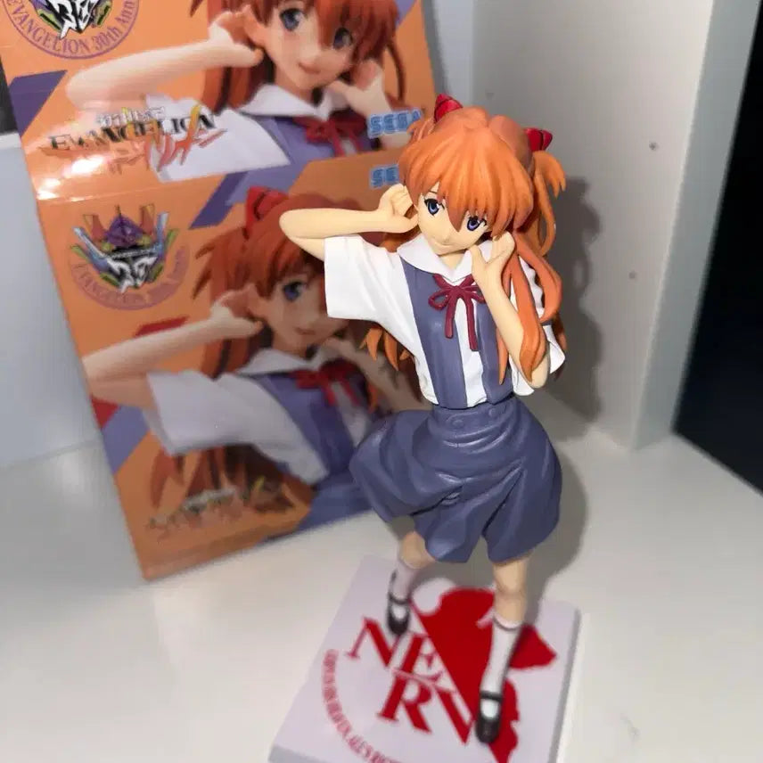 [BUNJANG] Sega Neon Genesis Evangelion Asuka Langley School Uniform 30th Anniversary Figure (Full Box) / 풀박 세가 신세기 에반게리온 아스카 랑그레이 교복 피규어 30주년