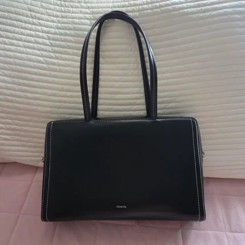 [BUNJANG] Standoil Post Bag Medium Stitch Black / 스탠드오일 포스트백 미디움 스티치블랙