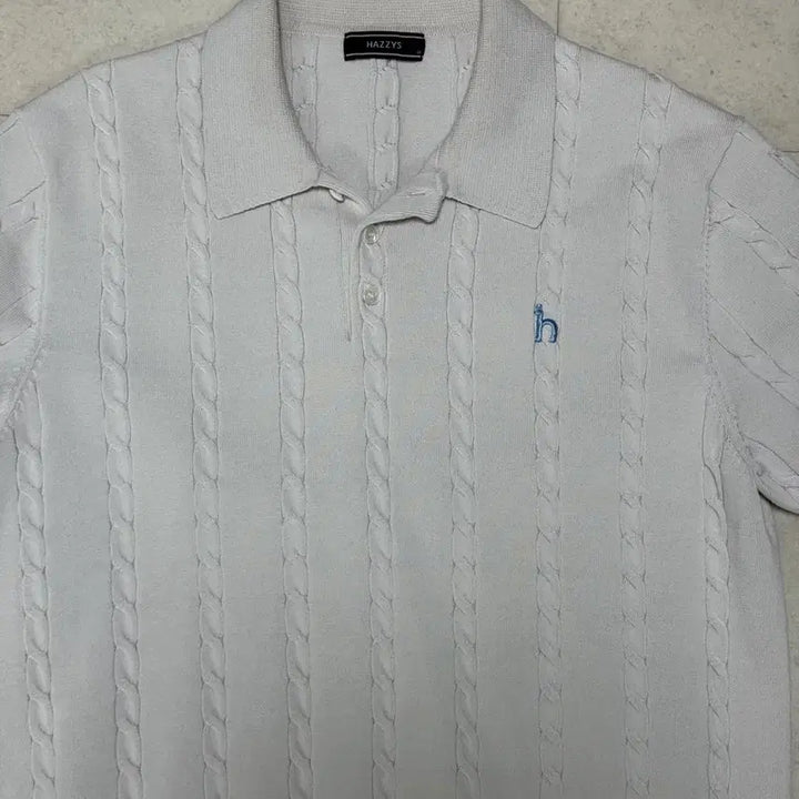 [BUNJANG] Hazzys Short-Sleeve Knit White 110 / 헤지스 반팔니트 화이트 110
