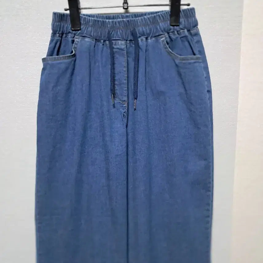 [BUNJANG] Giverny Wide Denim Pants / (신상품)지베르니 청바지 와이드 데님 밴딩 팬츠 통바지 66반77반 가격