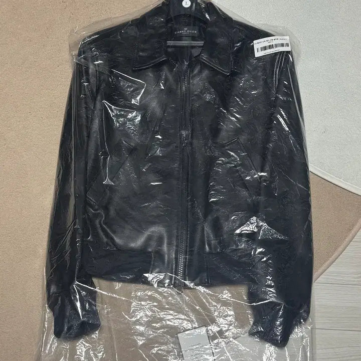 [BUNJANG] Puerhomme Napa Leather Cropped Blouson Jacket / 캐리오버 퓨에르옴므 베이비 나파 레더 크롭 블루종 L 새상품