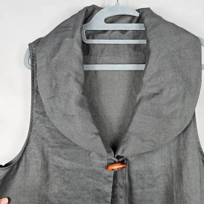 [BUNJANG] Charlies Linen 100% Oversized Vest / [무료배송]찰리스 F 여성 린넨 마 100% 오버핏 조끼 베스트