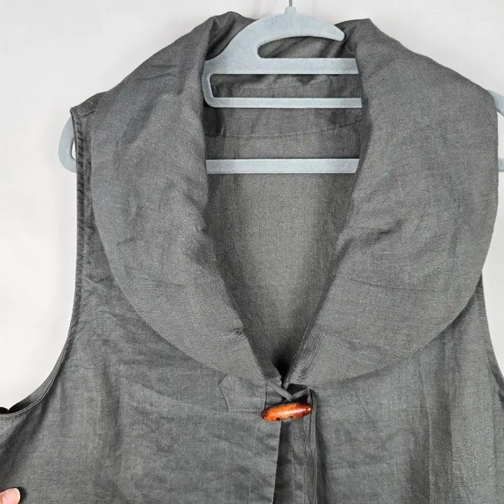 [BUNJANG] Charlies Linen 100% Oversized Vest / [무료배송]찰리스 F 여성 린넨 마 100% 오버핏 조끼 베스트