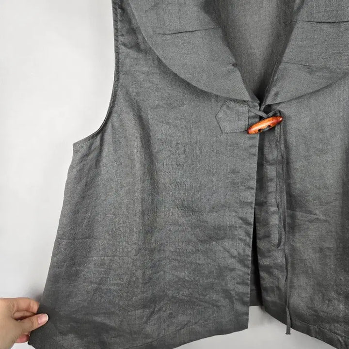 [BUNJANG] Charlies Linen 100% Oversized Vest / [무료배송]찰리스 F 여성 린넨 마 100% 오버핏 조끼 베스트