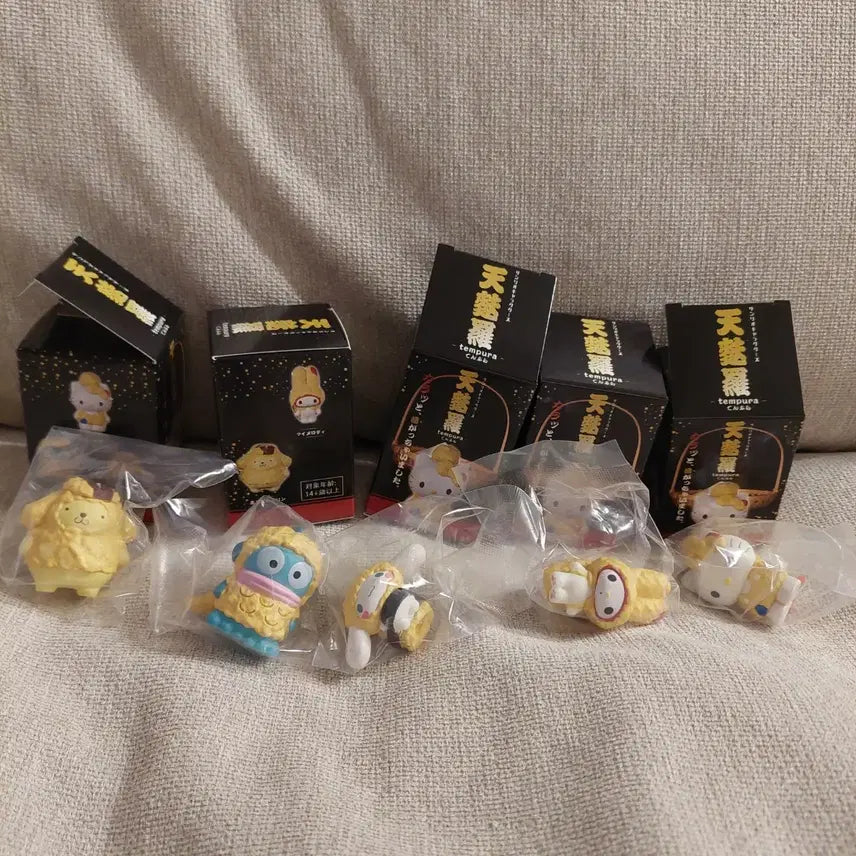 [BUNJANG] Sanrio Tempura Fry Figures 5-Piece Bundle Set / 산리오 덴뿌라 튀김 피규어 5종세트 일괄