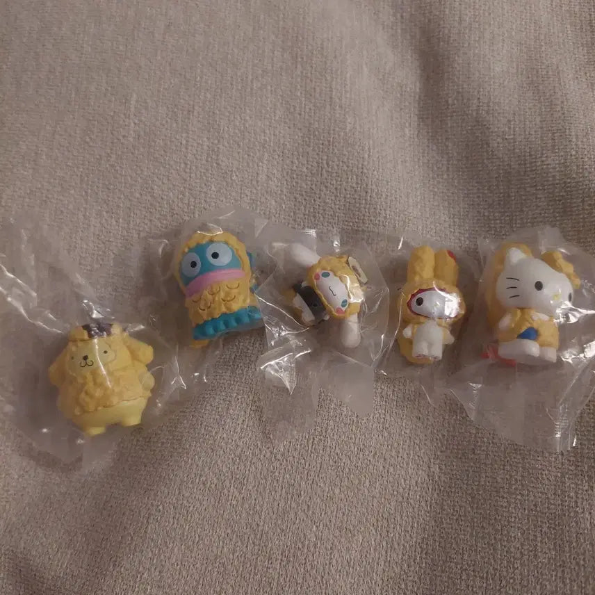 [BUNJANG] Sanrio Tempura Fry Figures 5-Piece Bundle Set / 산리오 덴뿌라 튀김 피규어 5종세트 일괄