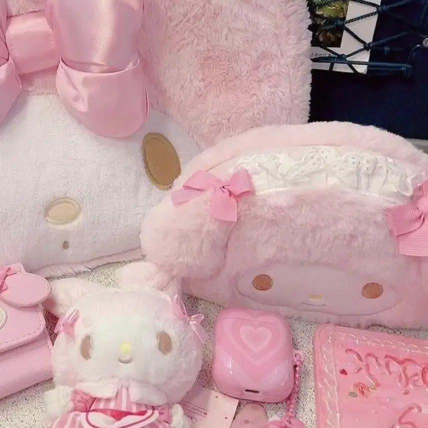 [BUNJANG] My Melody Pink Cosme de Cafe Waitress Maid Pen Case Pouch Parfait / 고전빈티지마이멜로디핑크코스메로카페스탭웨이트리스메이드펜케이스파우치파르페