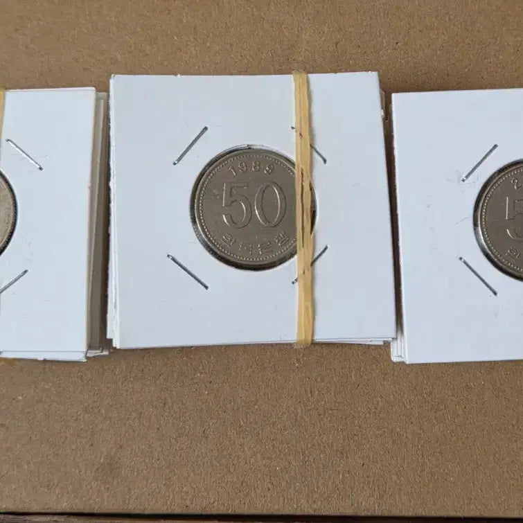 [BUNJANG] South Korean 50 Won Coin Full Set (1972-2019) / 옛날동전 50원 줄세우기 72년~19년 풀세트