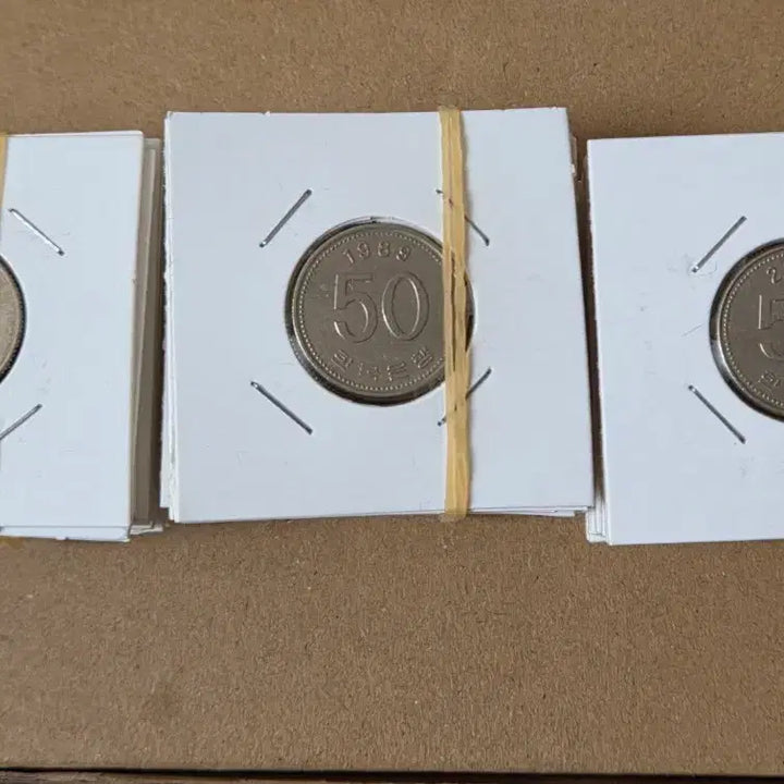 [BUNJANG] South Korean 50 Won Coin Full Set (1972-2019) / 옛날동전 50원 줄세우기 72년~19년 풀세트