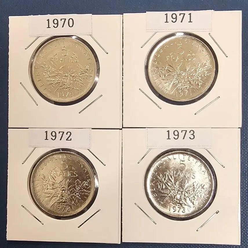 [SOLD OUT] 프랑스 5프랑 동전 1970-1973년 4개세트