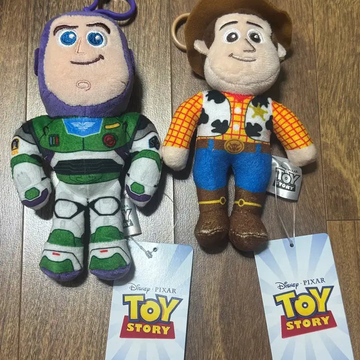 [BUNJANG] Toy Story Buzz Lightyear Woody Doll Keyring Bag Charm Bundle Set / (미사용 일괄) 토이스토리 버즈라이트 우디 인형 키링 가방고리