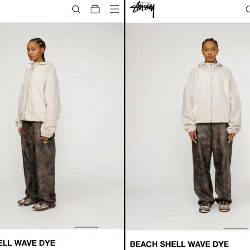 [BUNJANG] Stussy Wave Dyed Beach Shell Jacket L / 스투시 웨이브 다이 비치 쉘 자켓 L